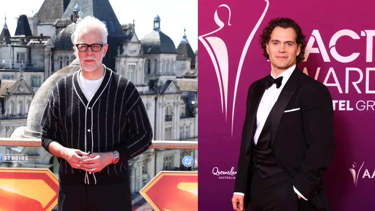 James Gunn and Henry Cavill
